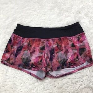Lululemon Run Times Short II *4" Sun Dazed Multi Pink / Super Dark
